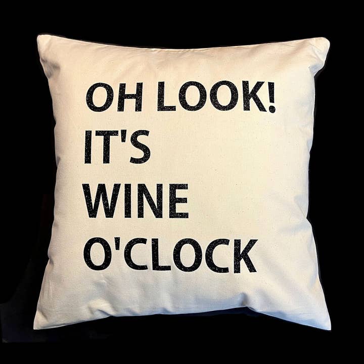 Oh Look It'S Wine O'Clock Cushion / / Personalised / Square for wholesale by HoT Creative