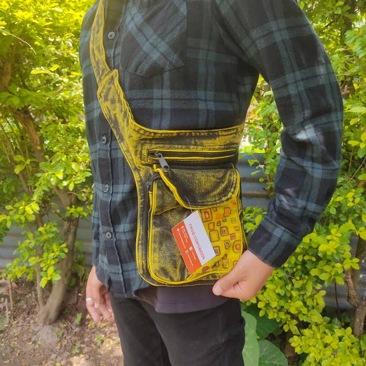 Stonewashed Hippie Marsupio Marsupio Marsupio Cintura per la vendita all'ingrosso da parte di Fwosi