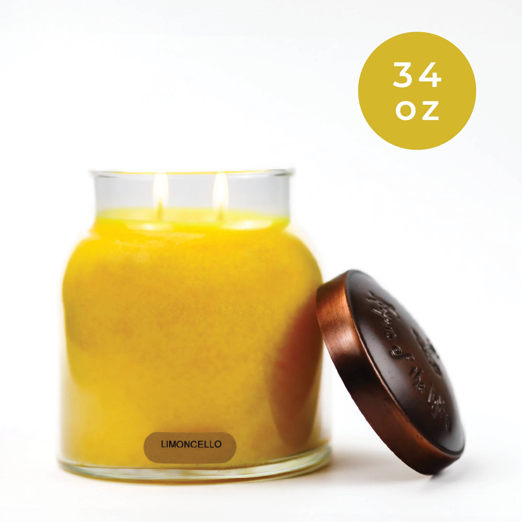 A Cheerful Giver - Wholesale Jar/Filled Candle - KOTL Papa Candle (34oz.) - Limoncello1
