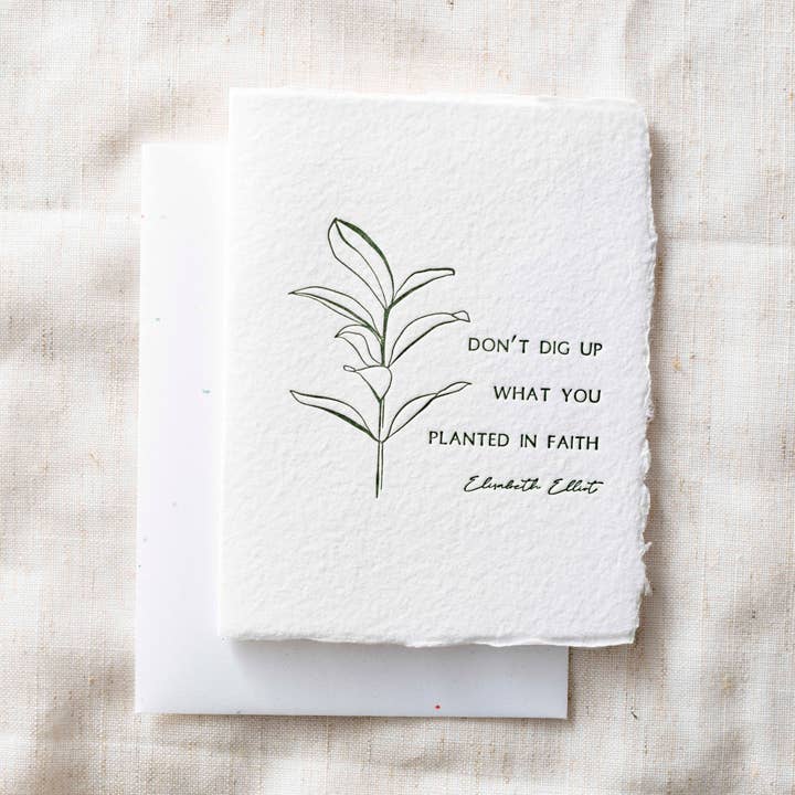 Final Stock | Planted in Faith | Christian Greeting Card for wholesale by Paper Baristas