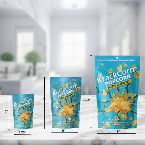KrackCorn - Wholesale Popcorn - KrackCorn Popcorn With Cheese! 8.5oz - 12ct Display Case4