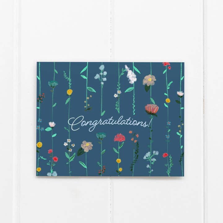 Ramus & Co. - Wholesale Congratulations Card - Congrats Flowers Cascade Greeting Card