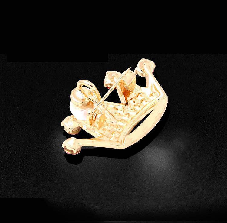 Ole - Wholesale Brooch - Crown Rhinestone Brooch PA53942