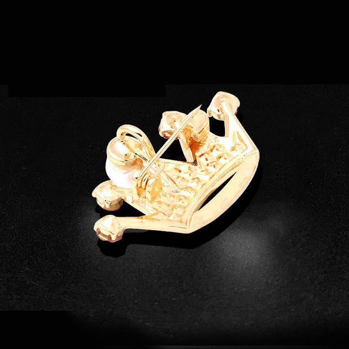 Ole - Wholesale Brooch - Crown Rhinestone Brooch PA53942