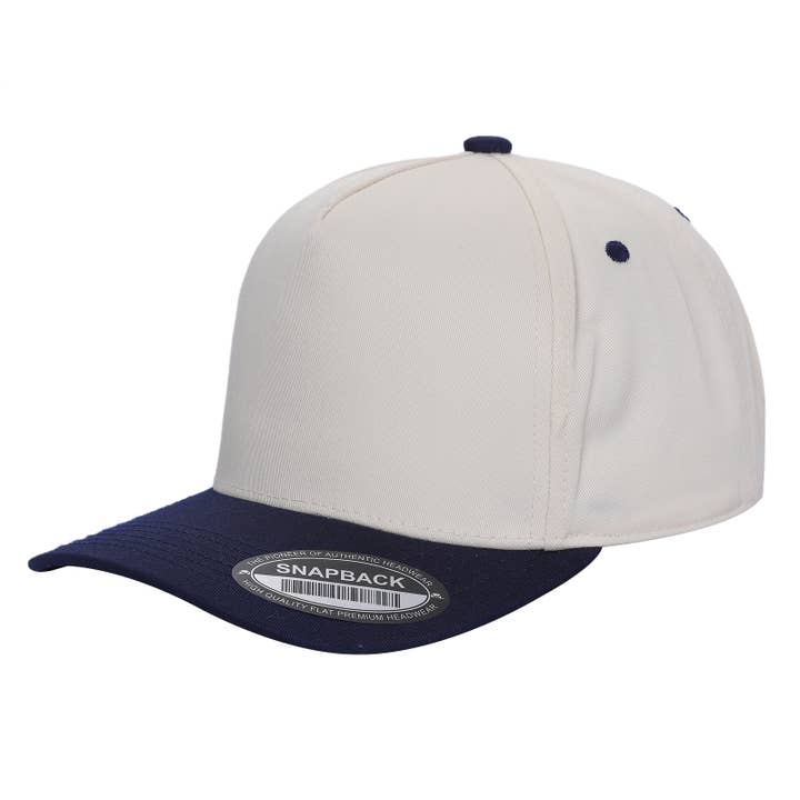 Burzip collection - Wholesale Baseball Cap - Unisex - TC2>2 Tone Blank 5Panel Mid Provile Baseball Cap