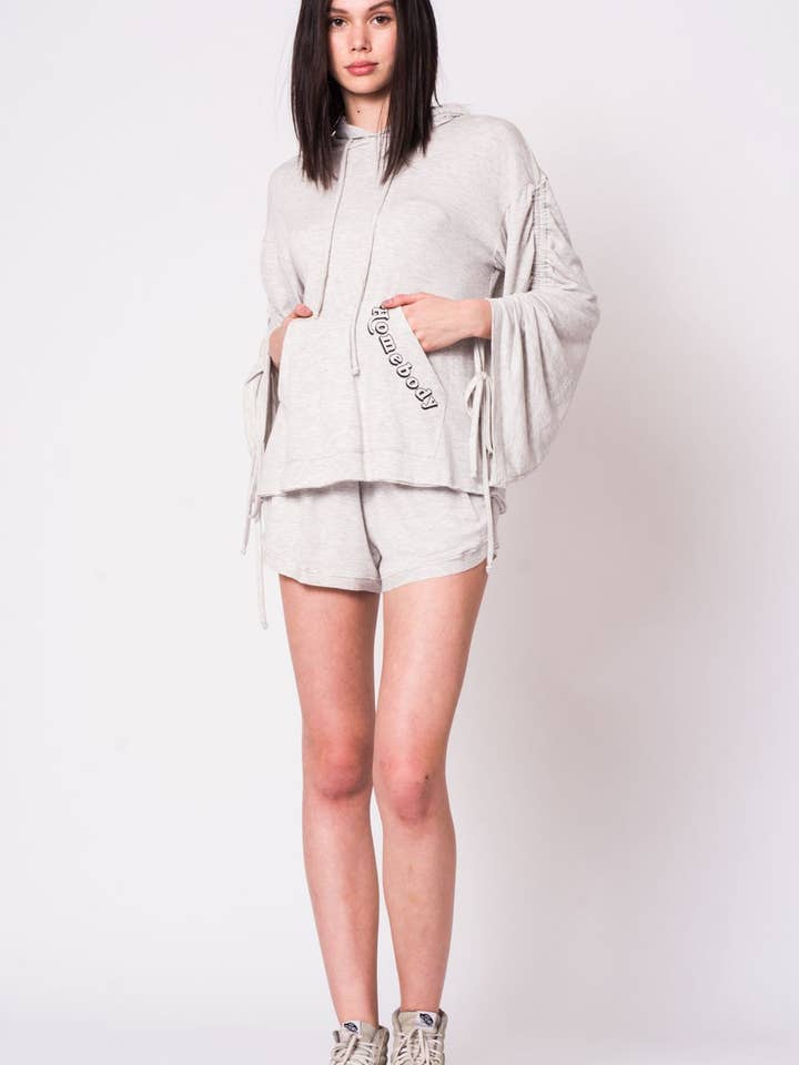 Heather Grey Homebody Hoodie - Pack A for wholesale by Wanderlux
