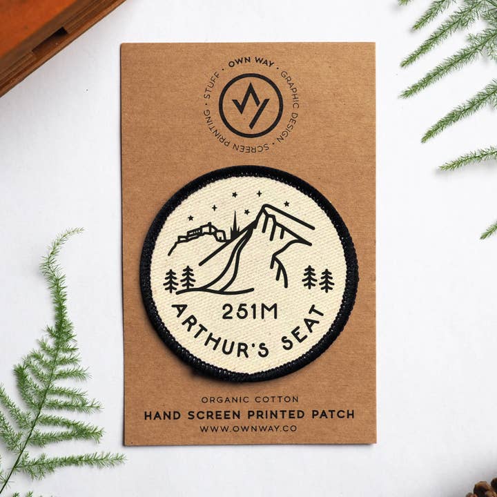 Arthur's Seat - Scottish Highlands - Organic Cotton Patch for wholesale by Own Way