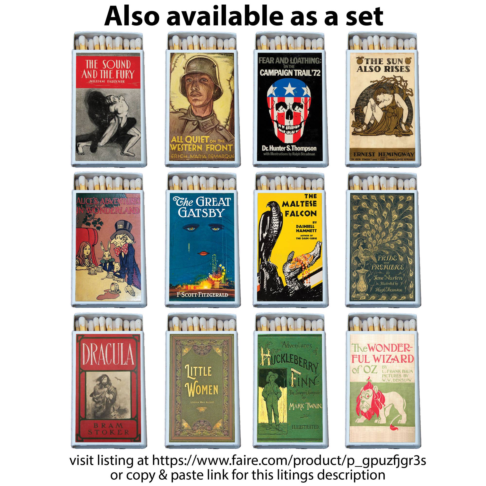 Most Amazing - Wholesale Matches - Matches • Alcott Little Women Matchboxes • Candle Acc1