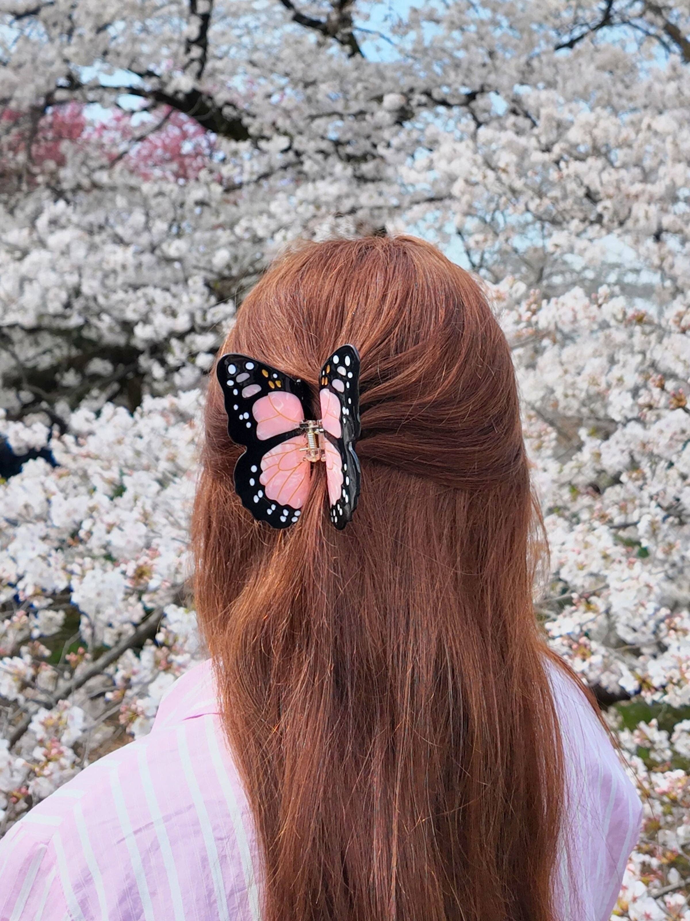 Solar Eclipse – wholesale Hair clip – Women’s – Hand-painted Monarch Butterfly Claw Hair Clip | Eco-Friendly5