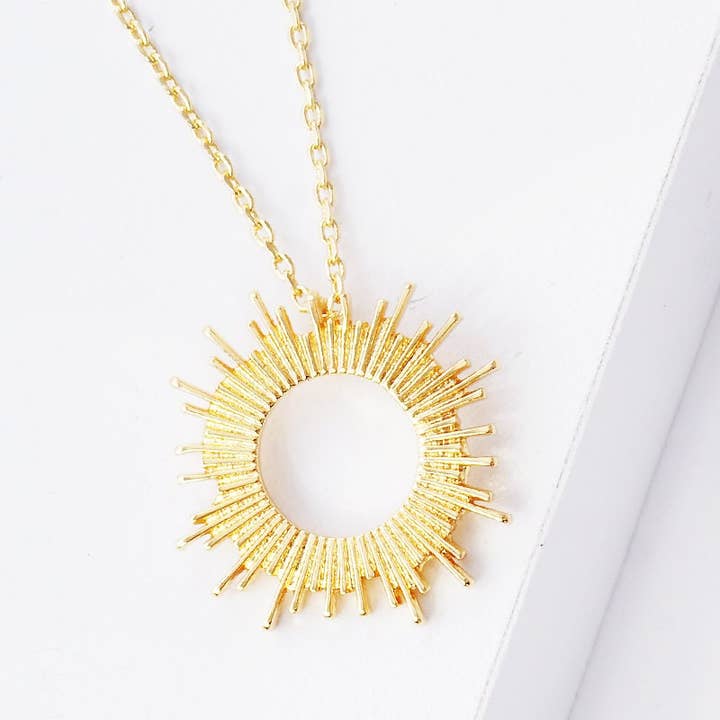 Forgyldt Sunray halskæde for engroshandel hos OHBOOBA DESIGN
