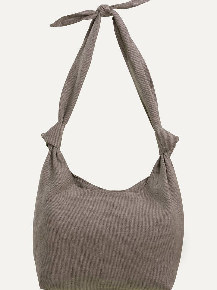 Nodo Linen Tote in Flax for wholesale by MLE