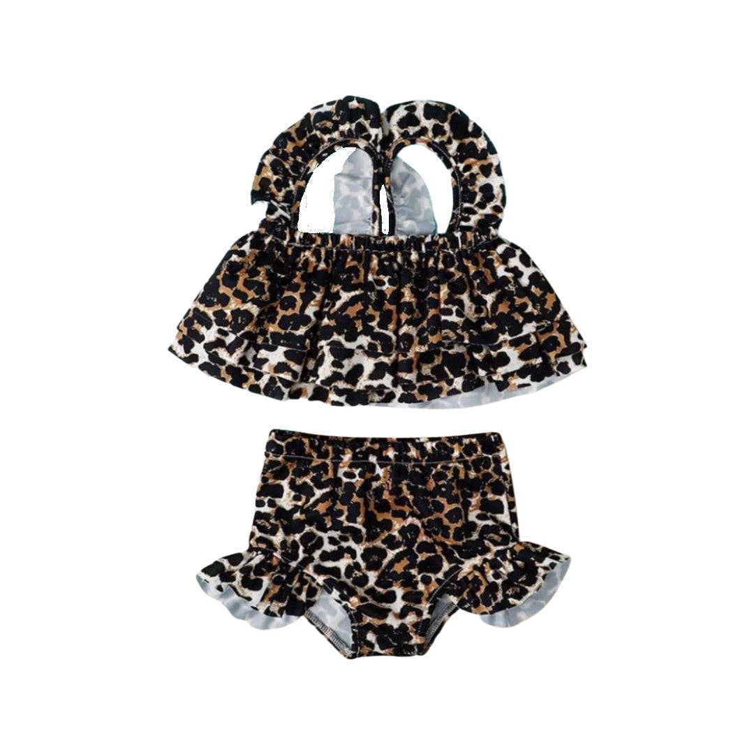 Two Cute Boutique LLC - Vendita all'ingrosso Costume da bagno a due pezzi - Bambini - Costume da bagno Leopard Twirl1
