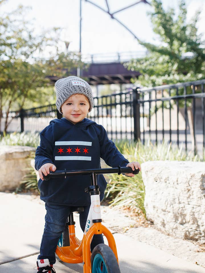 chicago flag hoodie, embroidered chicago flag sweater for wholesale by tori grace outfitters