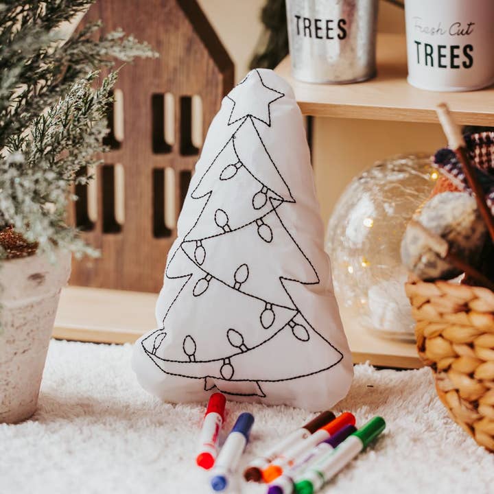 Tiny Owls Gift Co. - Wholesale Coloring Book - Kids & Baby - Christmas Tree Doodle Coloring Activity Kit