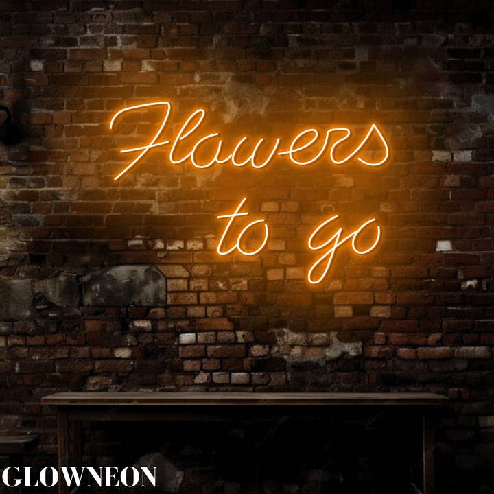 Glow Neon - Wholesale Neon Sign - Flowers To Go Neon Light, Flower Led Light, Florist Shop Art3
