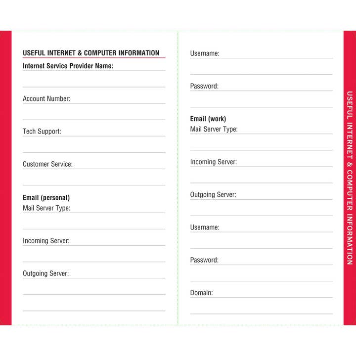 Peter Pauper Press - Wholesale Address Book - Pocket Internet Address & Password Logbook2