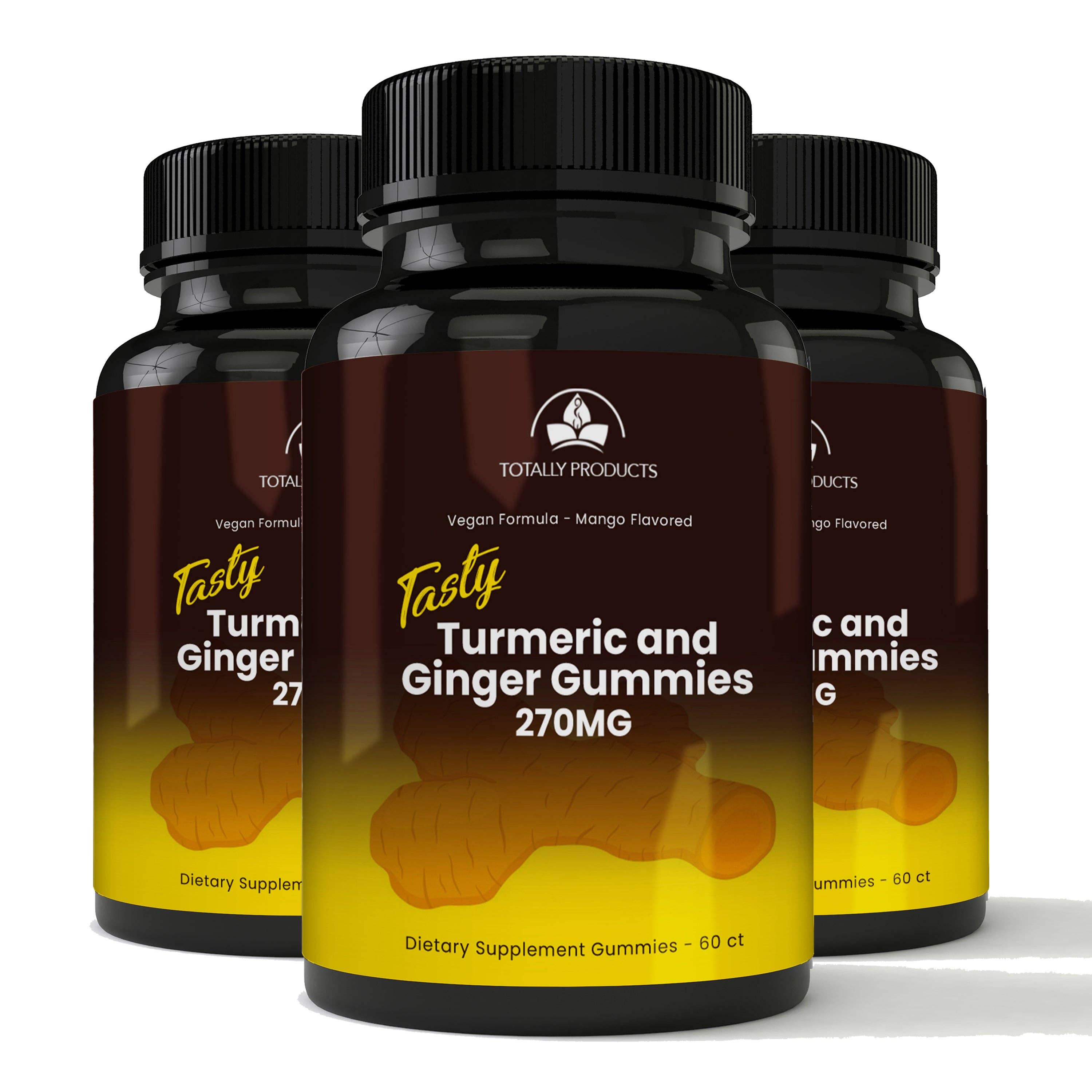 Totally Products – wholesale Oralt tillskott/Vitamin – Totally Products Adult Gurkmeja & Ginger Gummies med C3 Complex (180 count)0
