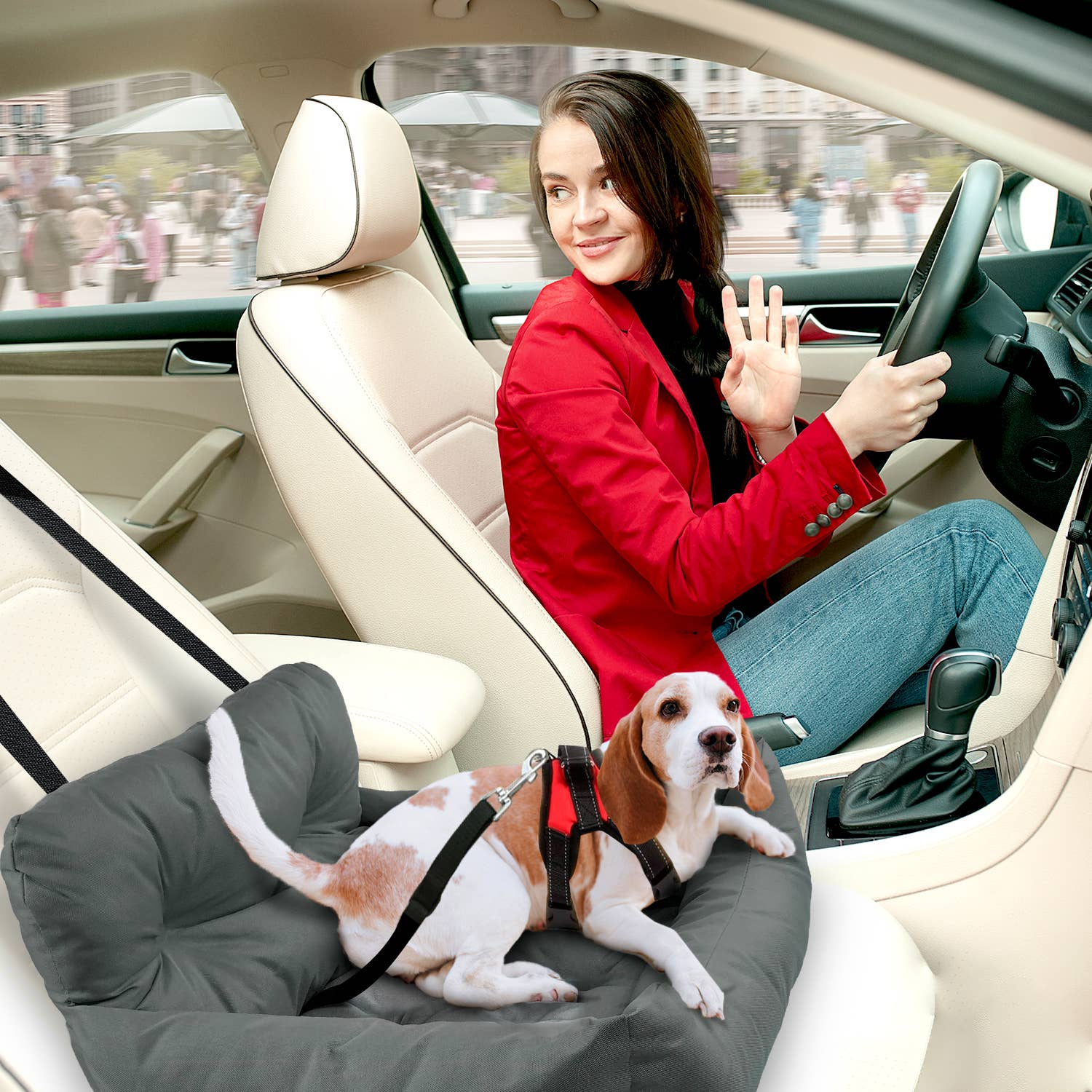 Precious Tails - Wholesale Pet Bed - Dog - Precious Tails Seat Belt Compatible Travel Pet Bed13
