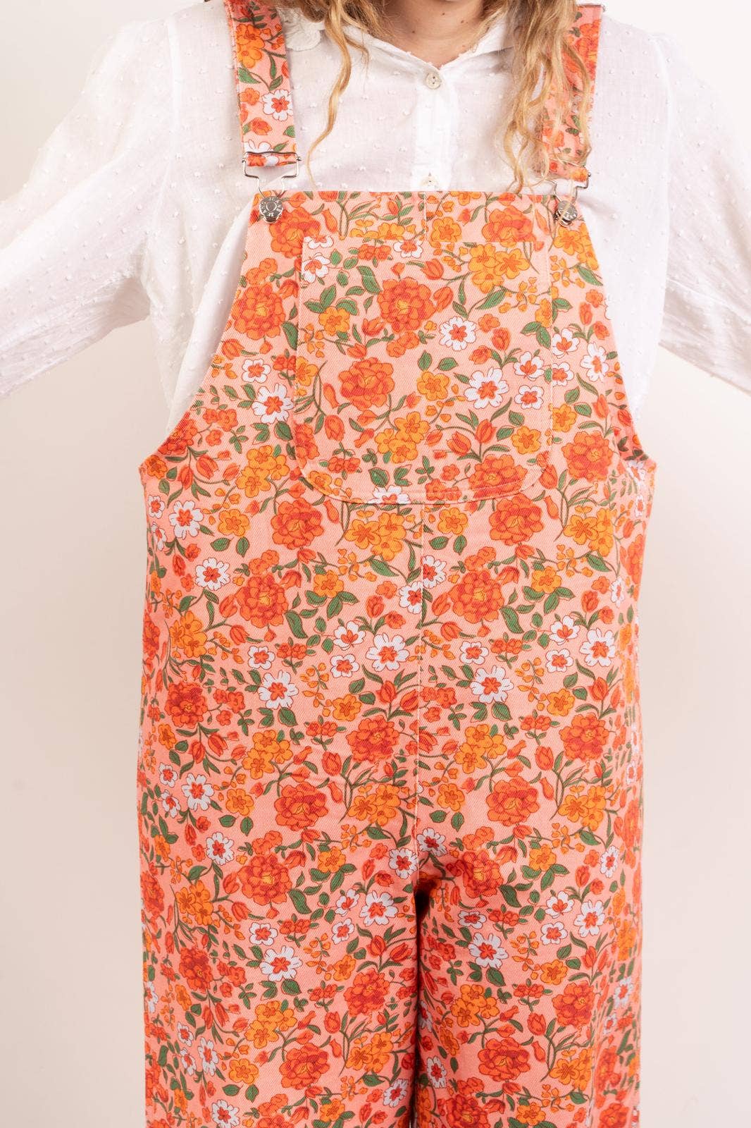 MindTraveler - Vente Salopette – femme - Salopette Nina Fleurs Orange4