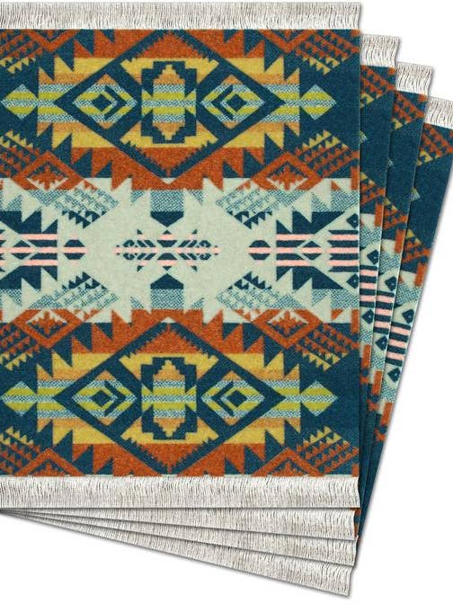 4 Pc CoasterRug Set Pendleton Journey West for wholesale by Mouse Rug