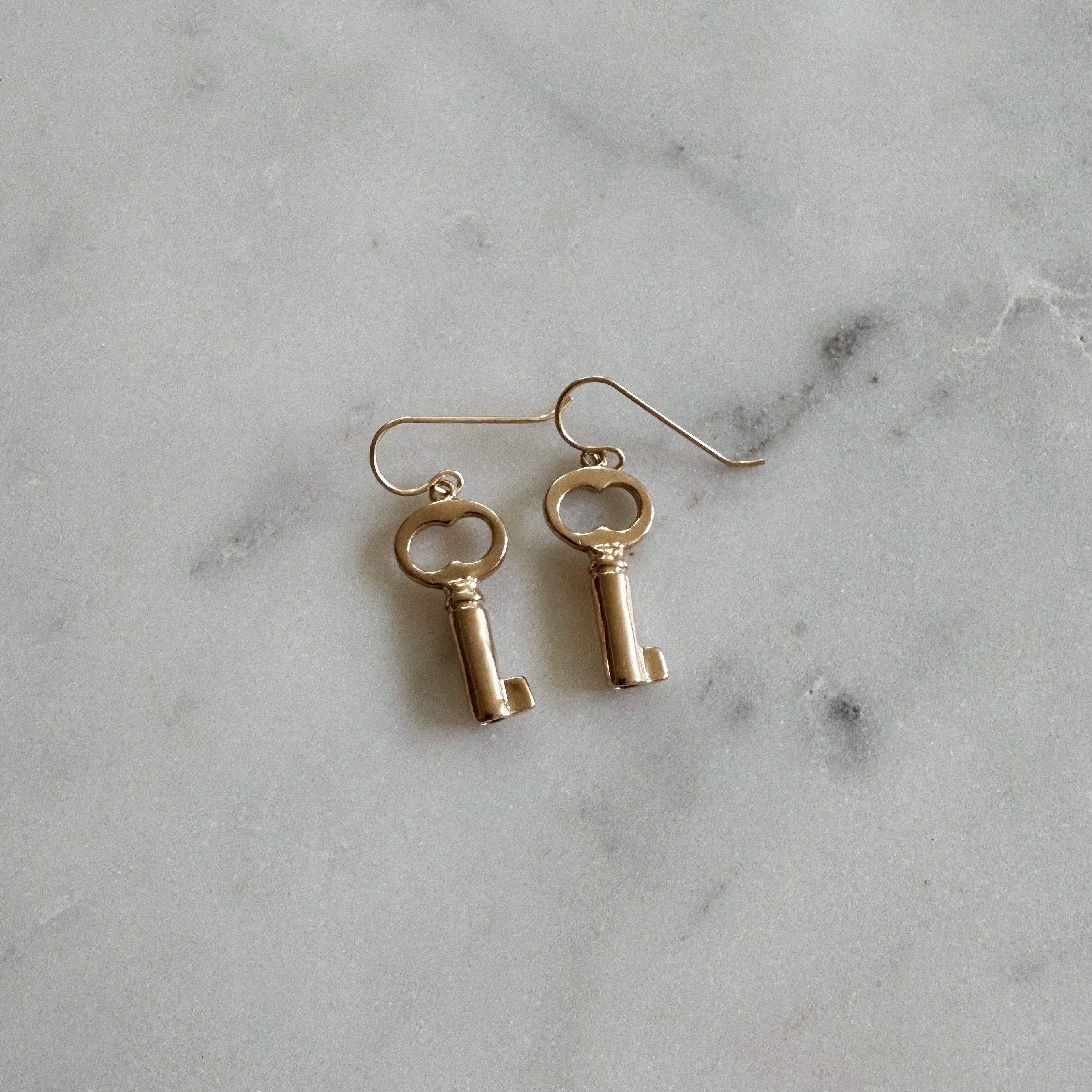 Mimosa Handcrafted - Vente Boucles d'oreilles pendantes - BOUCLES D'OREILLES CLÉS3