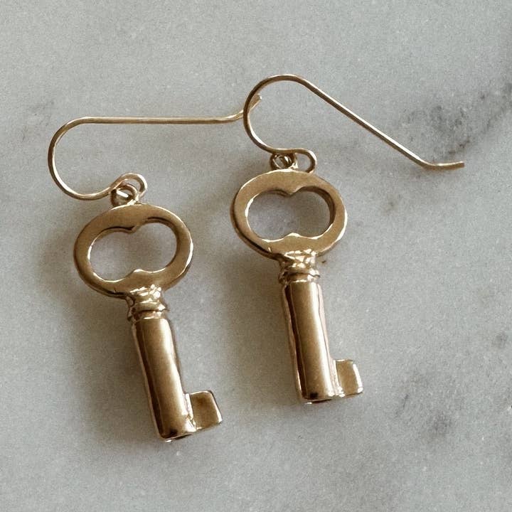 Mimosa Handcrafted - Vente Boucles d'oreilles pendantes - BOUCLES D'OREILLES CLÉS3