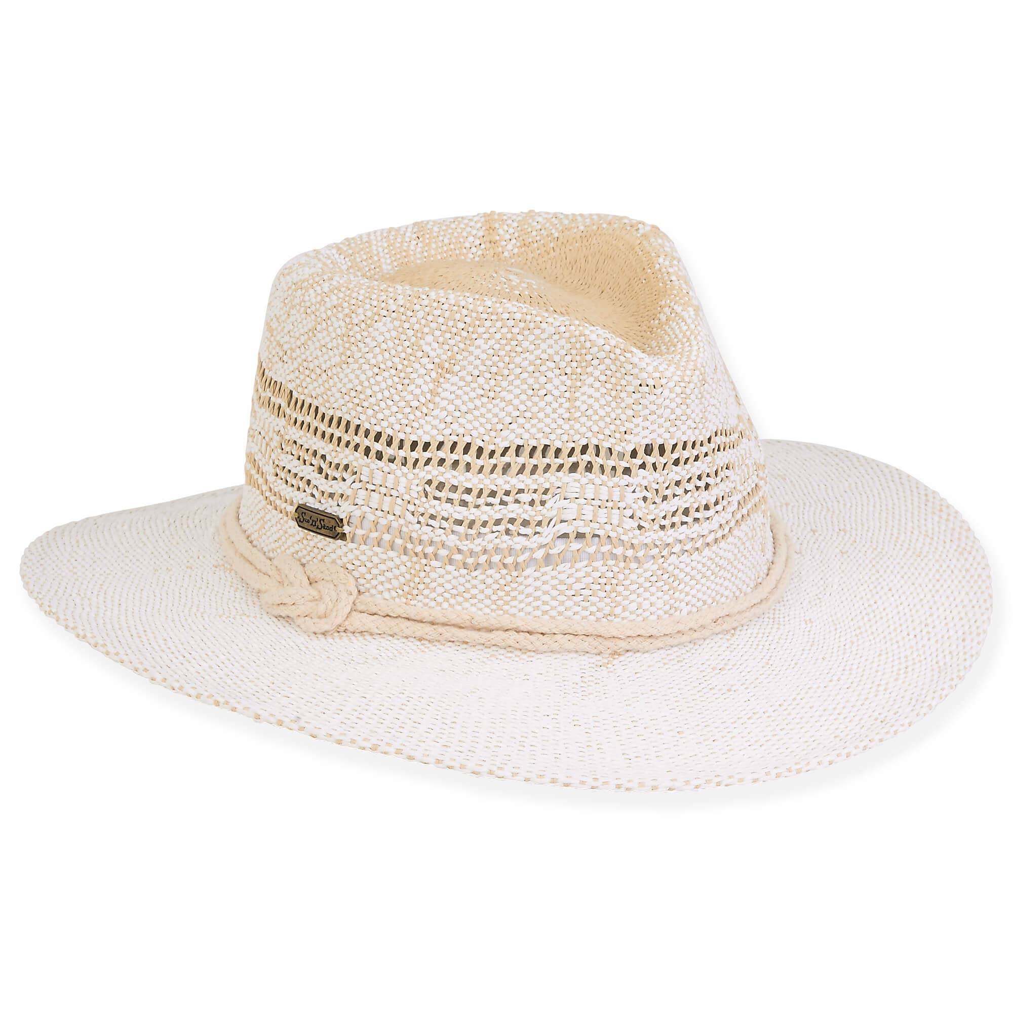 Headwear & Handbag Collections by Sun 'N' Sand - Wholesale Straw Hat - Women's - White, Toyo Safari, Brim 3"0