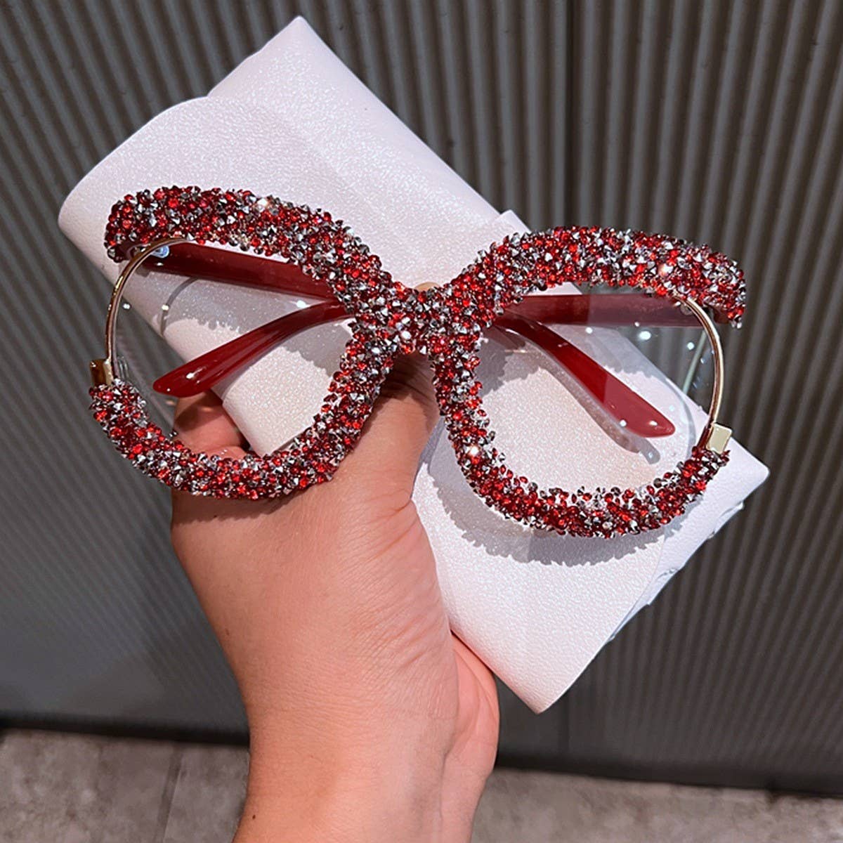 ACCITY - Wholesale Sunglasses - Women's - LARGE FRAME FASHIONABLE DIAMOND GLASSES_CWASG08241