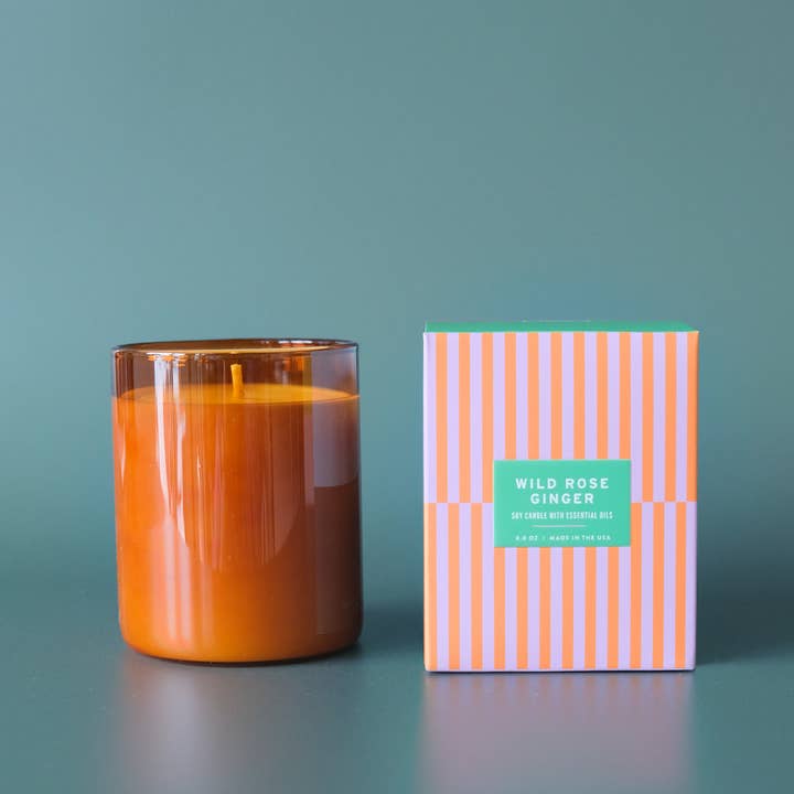 BOTANICA - Wholesale Jar/Filled Candle - Wild Rose + Ginger Essentials Candle | 8 oz.