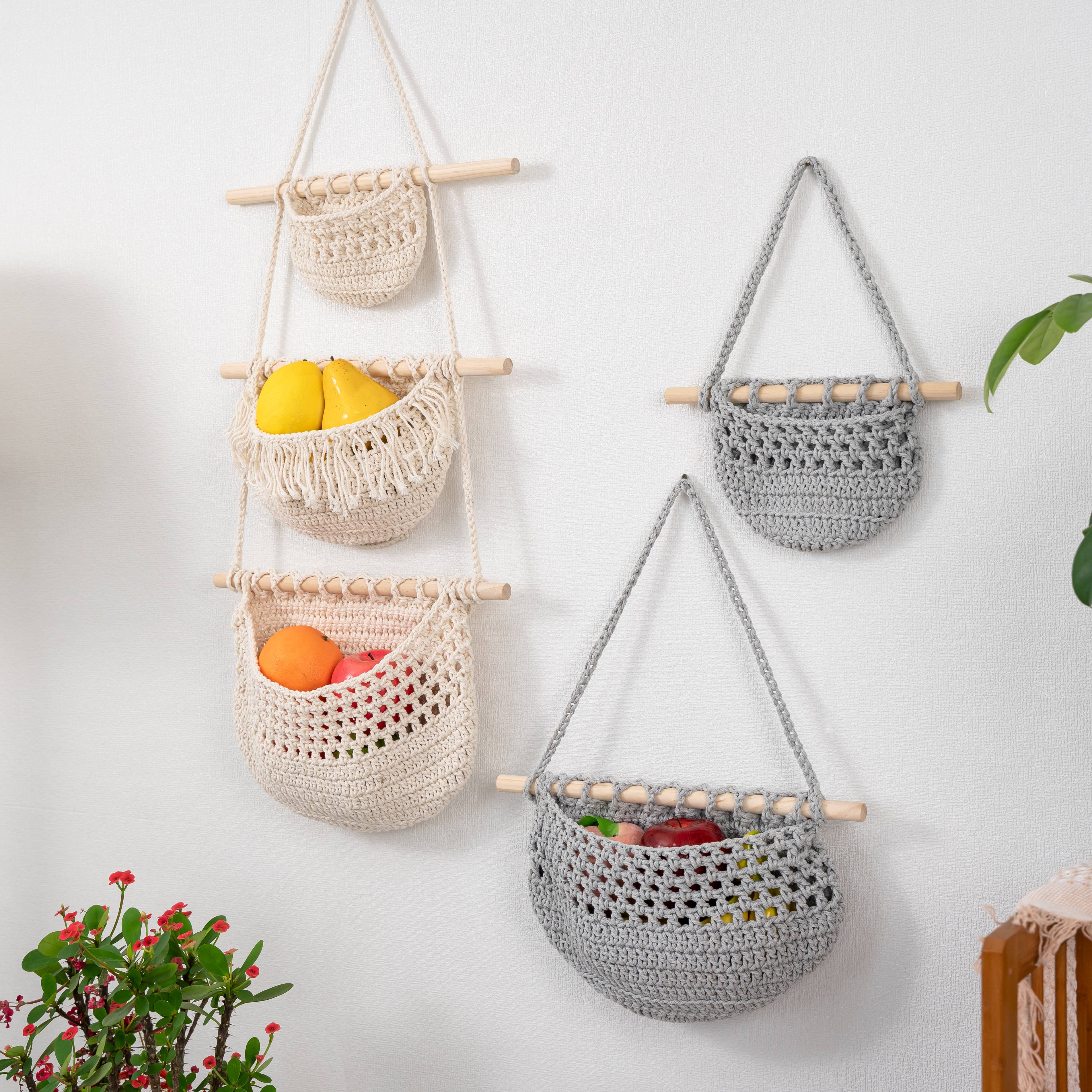 Sparkle Being - Wholesale Kitchen Storage/Organizer - Fruits, Vegetable, Storage Organize Bag Macrame Wall Hanging9