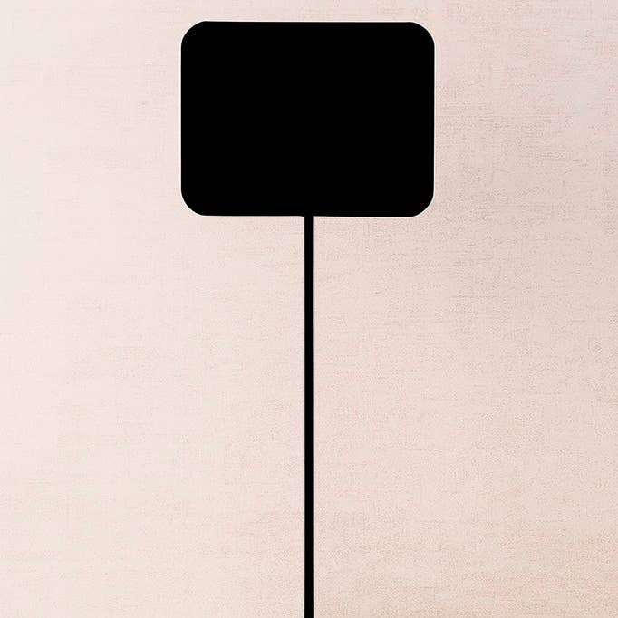 Factory Direct Craft - Wholesale Knipsels - Leeg Metalen Bord Paal - Kies Zwart of Roestig Blik1