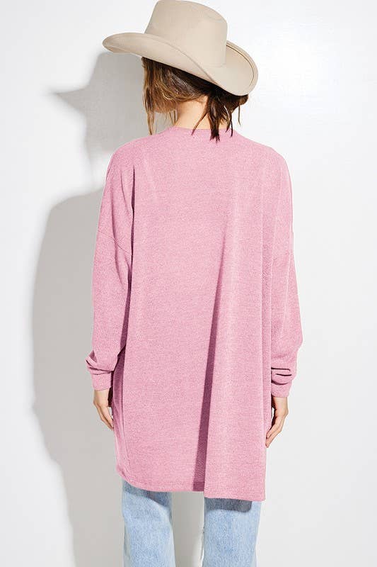 Phil Love - Wholesale Cardigan - Dames - Losvallend gebreid vest met lange mouwen en geveerde print7