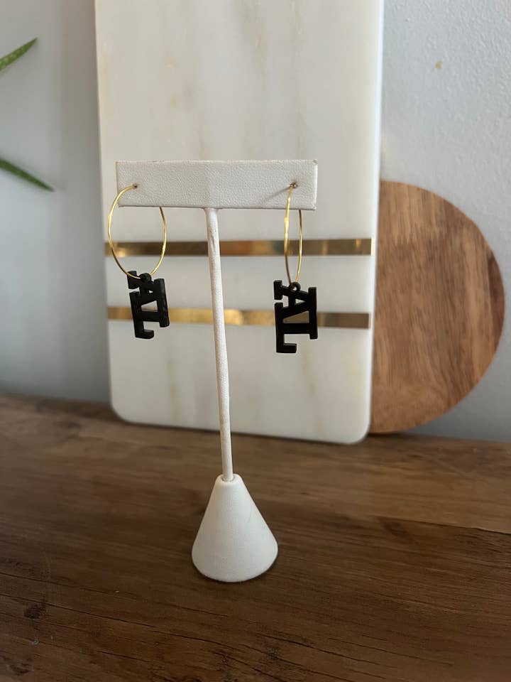 Brincos de Argola AL, Brincos Alabama, Brincos Cidade por atacado de Elby Designs