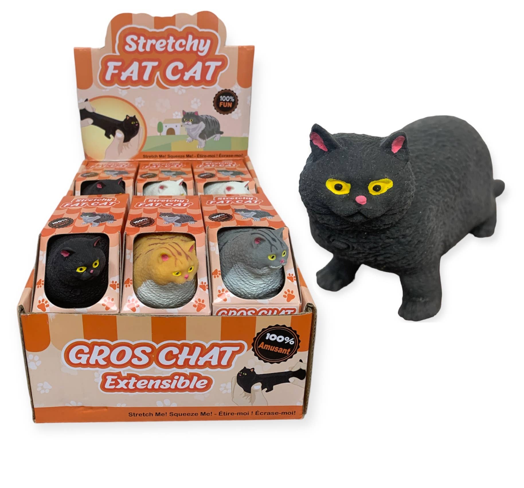 Handee Products (HPC) - Wholesale Squishy Toy - Kids & Baby - Fat Cat Stretchy Toy
