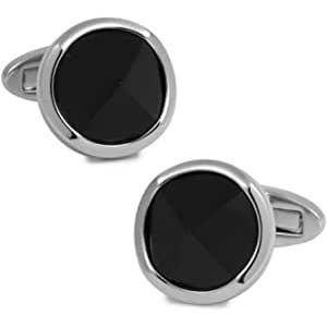 Gemelos de Camisa Piramidal Brigth Black 16mm para venta al por mayor de Beclosetoyou