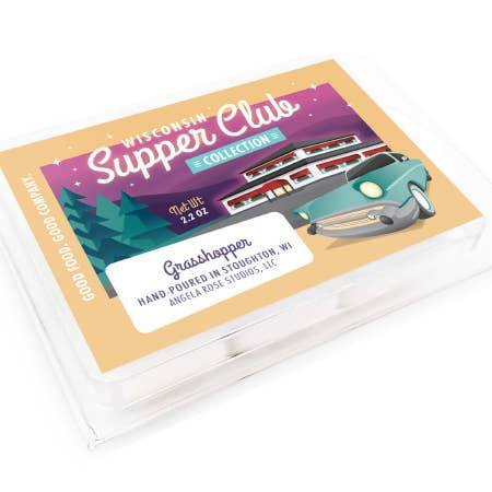 Grasshopper Wax Melts, Wisconsin Gift, Supper Club for wholesale by Angela Rose Studios