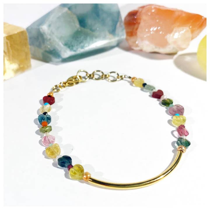 Etymology Jewelry - Venta al por mayor Pulsera de cuentas - Pulsera de cristal en forma de corazón para el día de San Valentín | Galentines BFF Jewelry