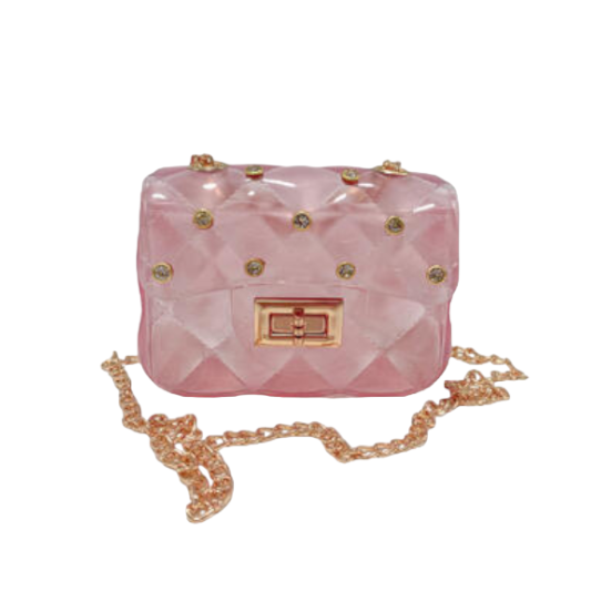 Doe a Dear - Wholesale Crossbody Bag - Kids - P30 B3001 Rhinestone Stud Quilted Jelly Purse (4 Colors)6