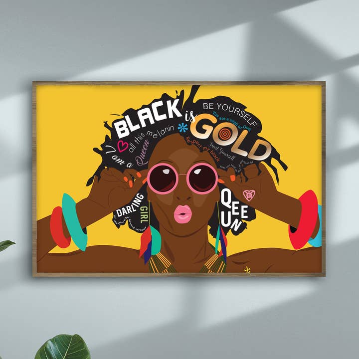 Impressão Mel de Pele Morena por atacado de Black is Gold