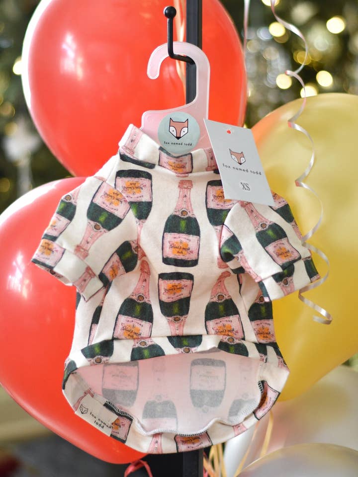 Champagne Dog Shirt for wholesale by Fox Named Todd