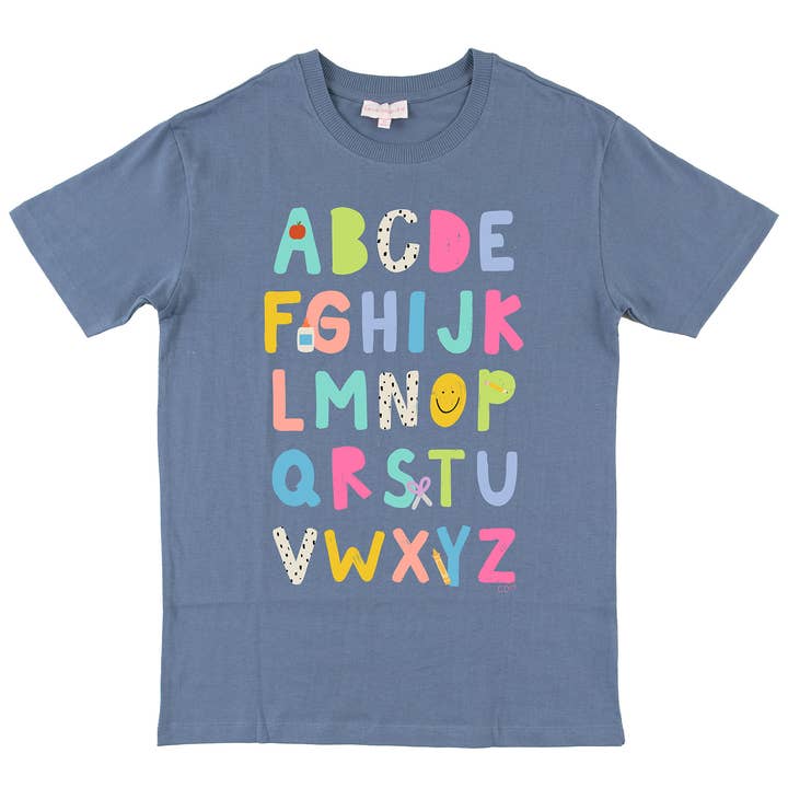 Alphabet - Callie Tee - Infinity Blue for wholesale by Callie Danielle