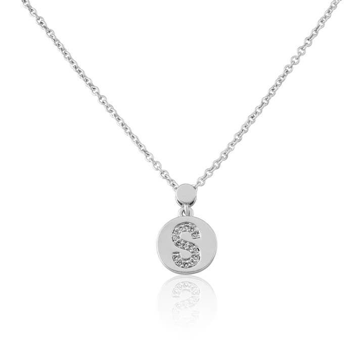 Little Miss Twin Stars - Wholesale Pendant/Charm Necklace - LMTS Classic! Initial Disc Pendant Necklace71