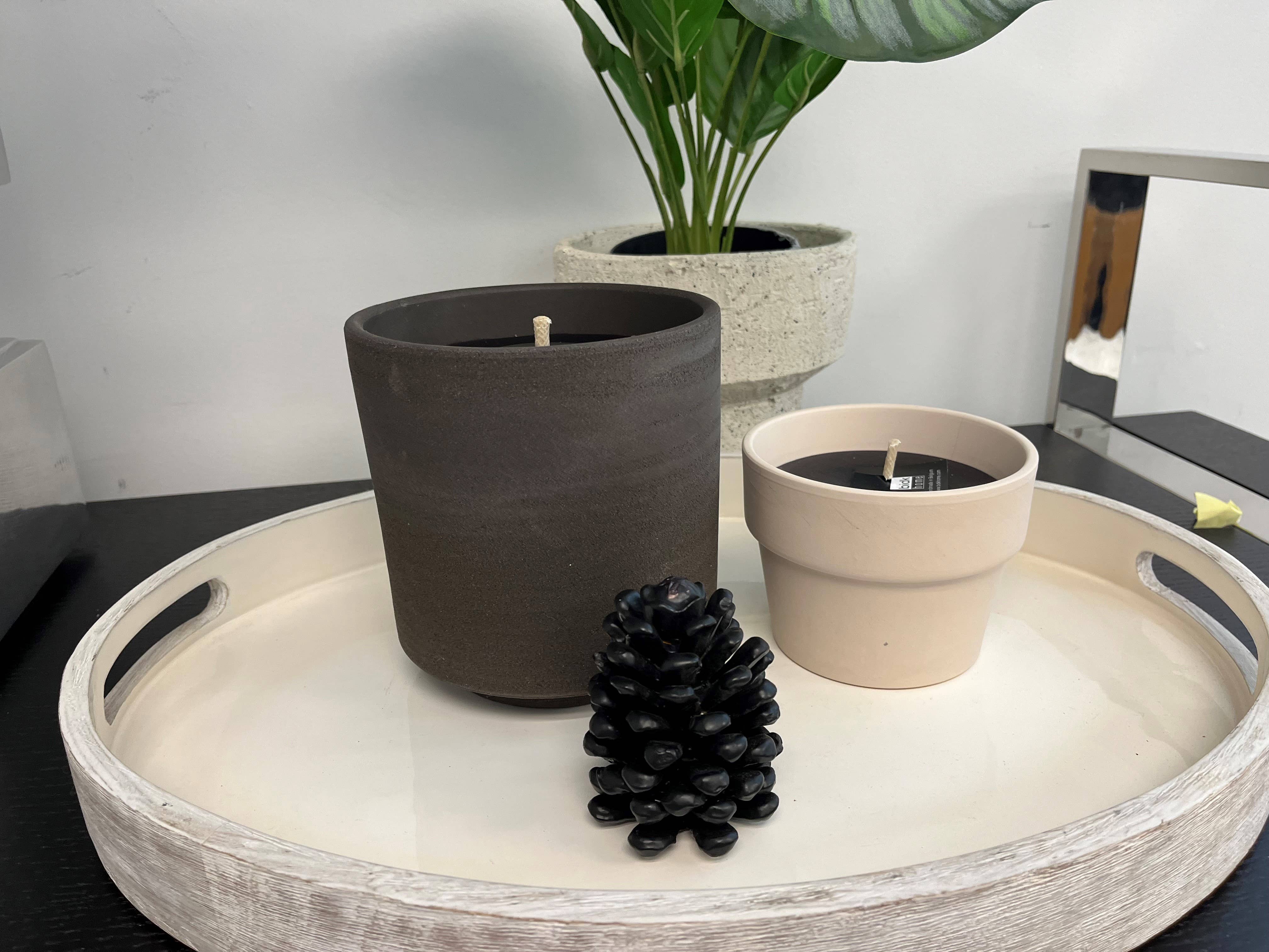 BIDKhome - Wholesale Jar/Filled Candle - Terracotta White Candle H 3.94" & Dia 3.15"1