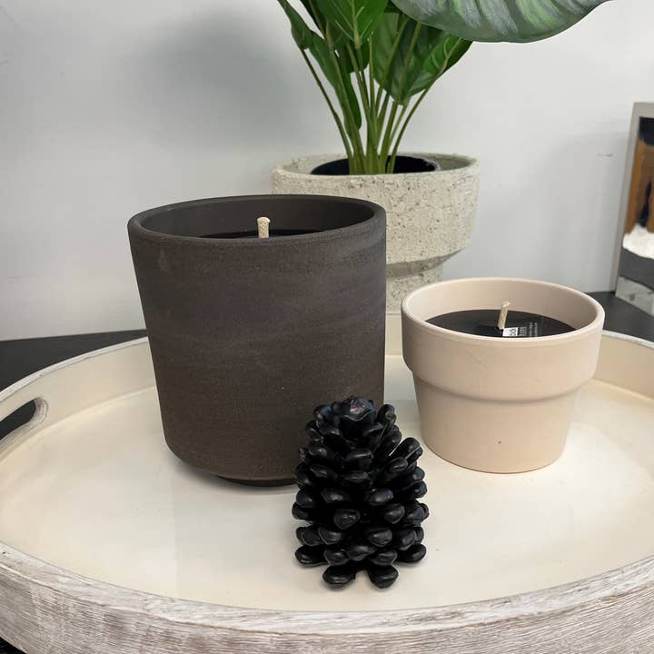 BIDKhome - Wholesale Jar/Filled Candle - Terracotta White Candle H 3.94" & Dia 3.15"1