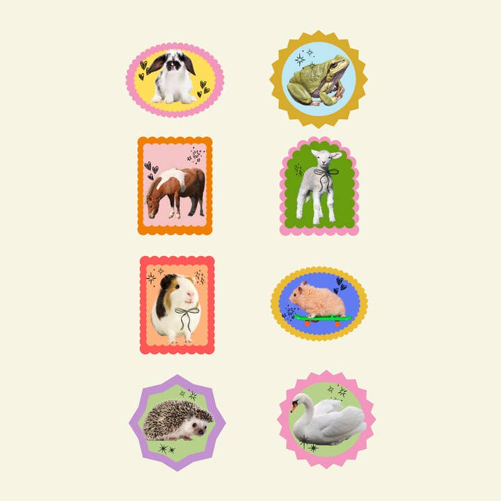 Shellflower - Wholesale Sticker - Animal Washi Flake Stickers