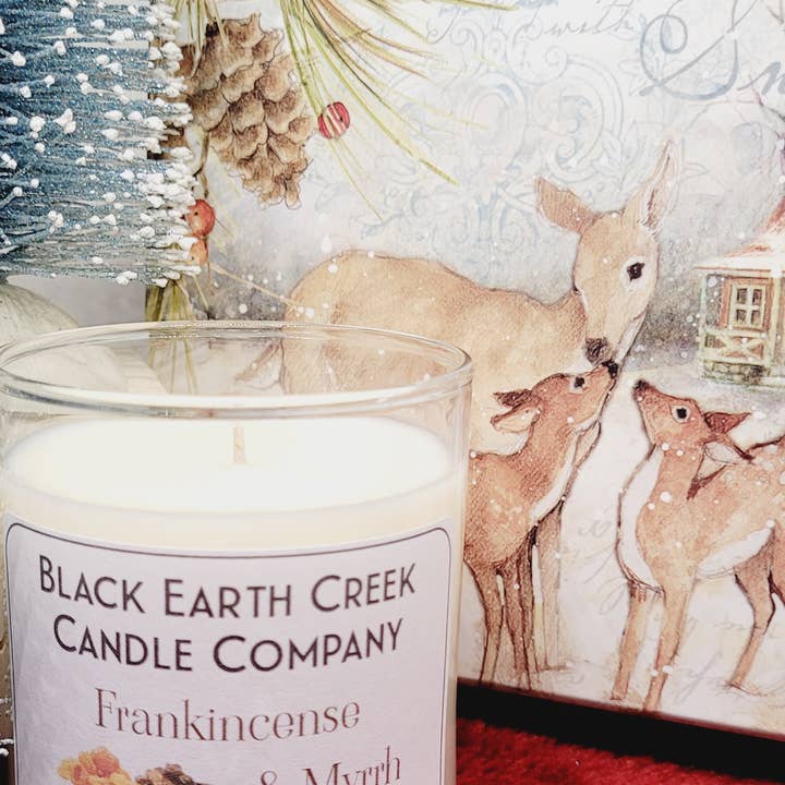 Frankincense & Myrrh Candle for wholesale by Black Earth Creek Candle Company