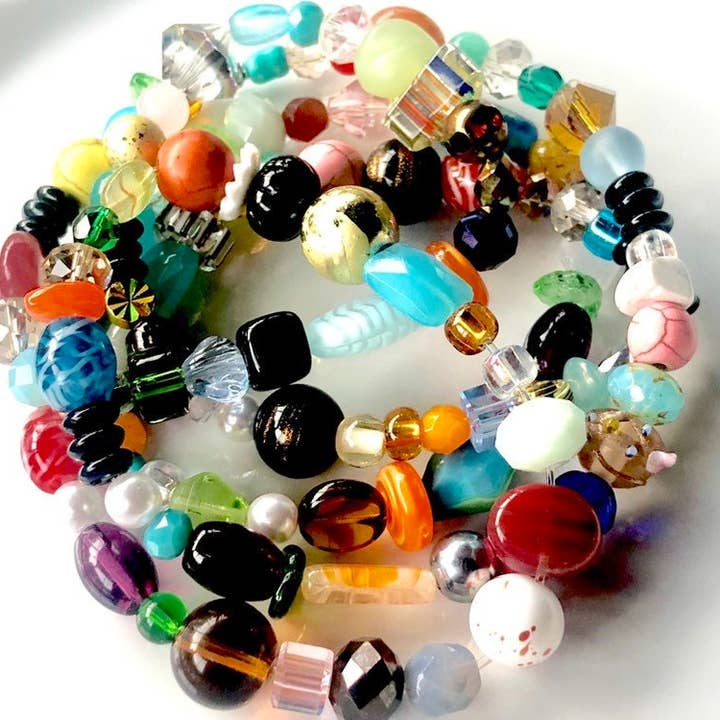 Statement Bracelet, Bauble, Chunky, Wrap Bracelet, Long Neck for wholesale by ShellyCakes