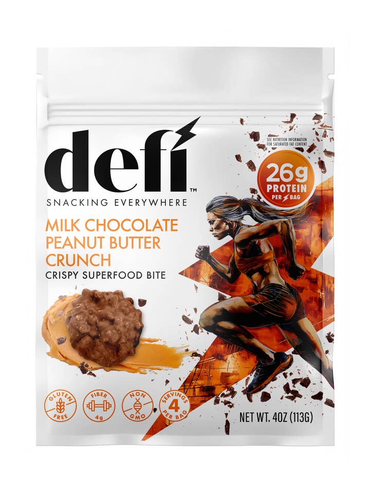 DEFI Milk Chocolate Peanut Butter Crunch Crispy Superfood Bite for wholesale by DEFI Snacks
