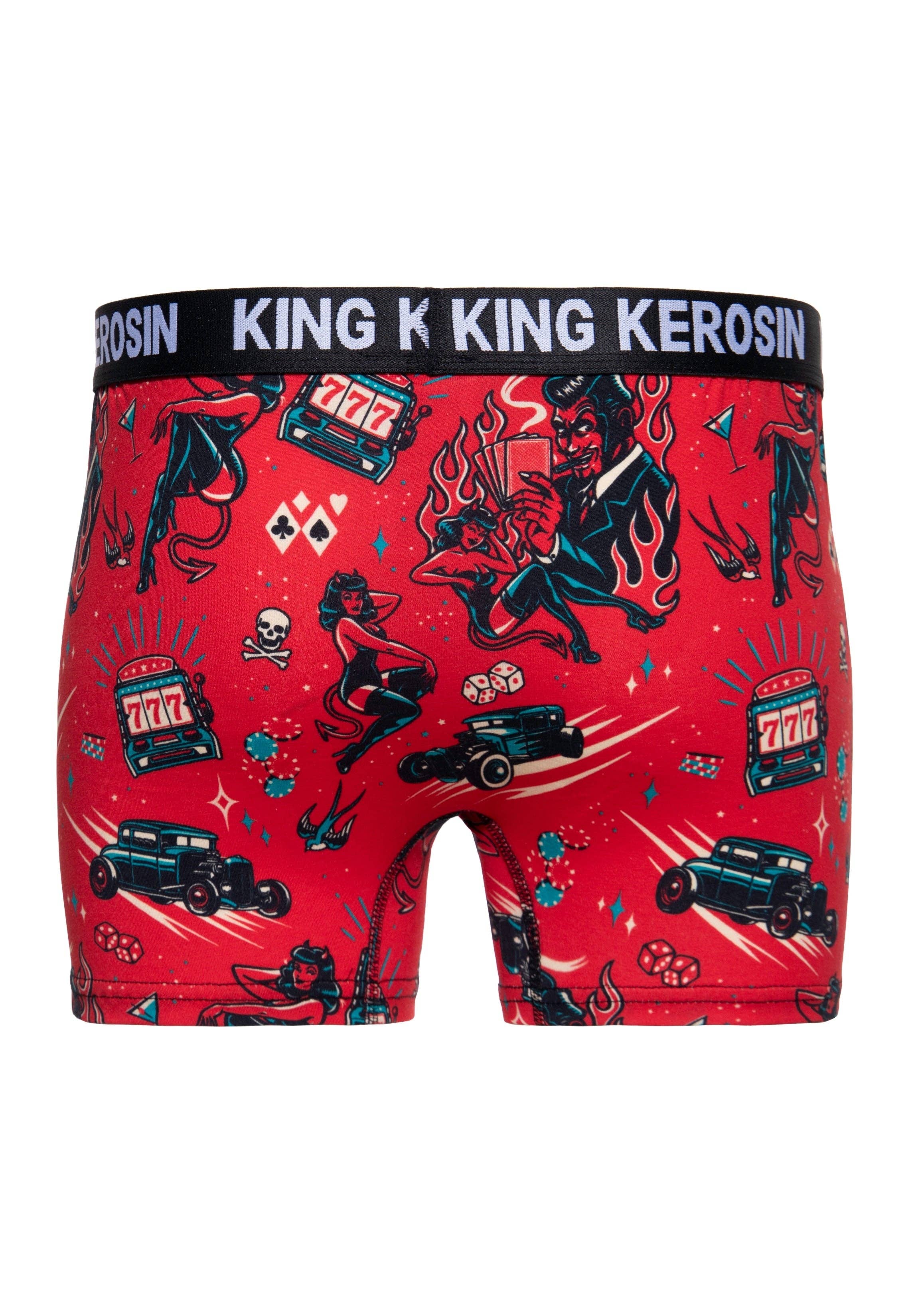 black Boxer Shorts "Rockabilly Devil" for wholesale on Faire6
