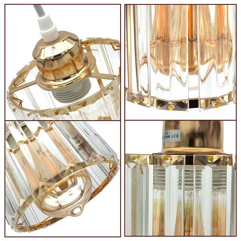 Ledsone – wholesale Chandelier/hanging light – Crystal Shade Round Mini Pendant Kitchen Island Light~46337